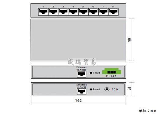 8口串口服务器（RS232 RS422 RS485三合一转串口）-工业级(图1)